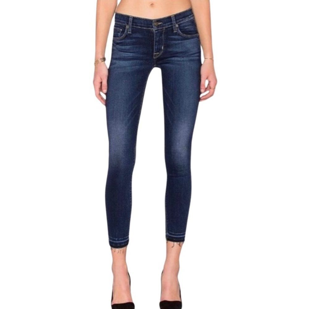 Hudson Jeans Krista Super Skinny Crop With Released Hem In Revelation